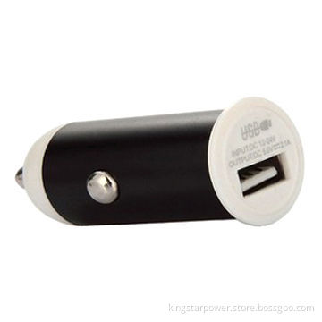 Colorful Mini Bullet USB Car Charger for iPhone iPad, iPod, HTC, BlackBerry, Samsung, 5V 2.1A